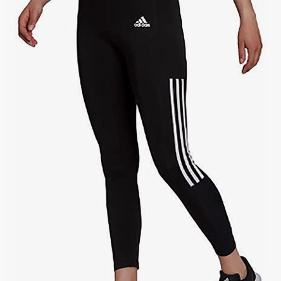 🆕 adidas AeroReady Lightweight High Rise 3-Stripe Mesh 7/8 Leggings (X-Large) - Picture 2 of 8